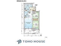 品川イーストシティタワー 2LDKの間取図画像