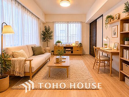 【PRIVATE ROOM】※この画像の家具の配置には、生成AIによる加工を施しております。なお、家具や調度品は、販売価格に含まれません。