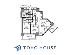ルネッサンスタワー上野池之端 2LDKの間取図画像