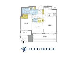 ローレルアイ恵比寿ピアース 2LDKの間取図画像