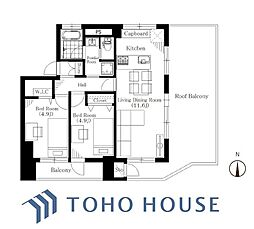 三幸マンション 2LDKの間取図画像