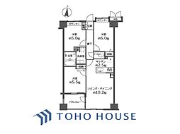 サンデュエル府中 3LDKの間取図画像
