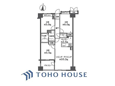 3LDK 間取り