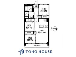 南町住宅 3LDKの間取図画像