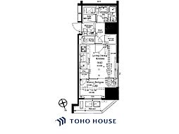 サンウッド東中野 1LDKの間取図画像