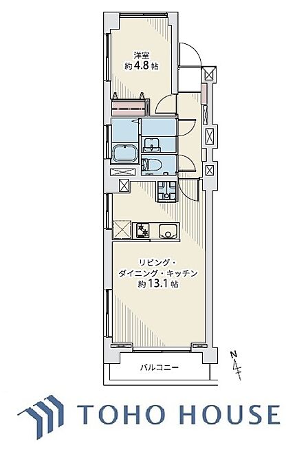1LDK 間取り