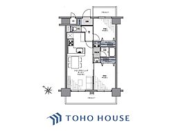 カーサ大井町 2LDKの間取図画像