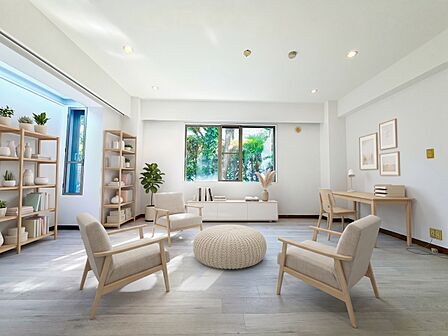 【PRIVATE ROOM】※この画像の家具の配置には、生成AIによる加工を施しております。なお、家具や調度品は、販売価格に含まれません。