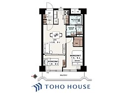 マンション中落合ガーデニア 2LDKの間取図画像