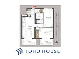 テラスハウスヴィップ東長崎 2DKの間取図画像
