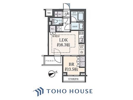 1LDK 間取り
