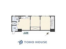 池袋パークハイツマンション 2DKの間取図画像