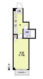 東京メトロ銀座線 稲荷町駅 徒歩9分の賃貸マンション 4階1Kの間取り