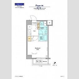 東京メトロ千代田線 根津駅 徒歩5分の賃貸マンション 3階1Kの間取り
