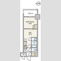 Alivis五反野 1DKの間取図画像