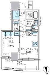 パークアクシス上野松が谷 1DKの間取図画像