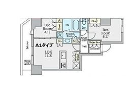 CRESTCOURTUENO 2LDKの間取図画像
