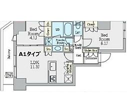 CRESTCOURTUENO 2LDKの間取図画像