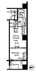 ParkAxis元浅草STAGE 1DKの間取図画像