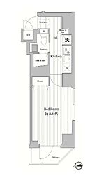 WELLCASA文京湯島 1Kの間取図画像