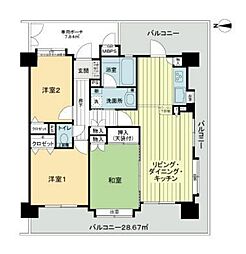 ライオンズプラザ鶯谷 3LDKの間取図画像