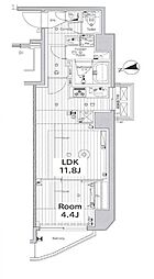 メイクス上野 1LDKの間取図画像