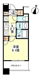 タワービューレジデンス吾妻橋 1Kの間取図画像