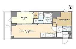 墨田区八広1丁目マンション 2LDKの間取図画像