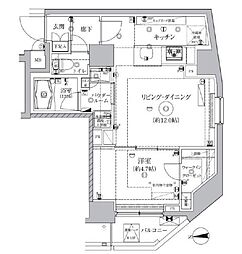 レアライズ浅草4 1LDKの間取図画像