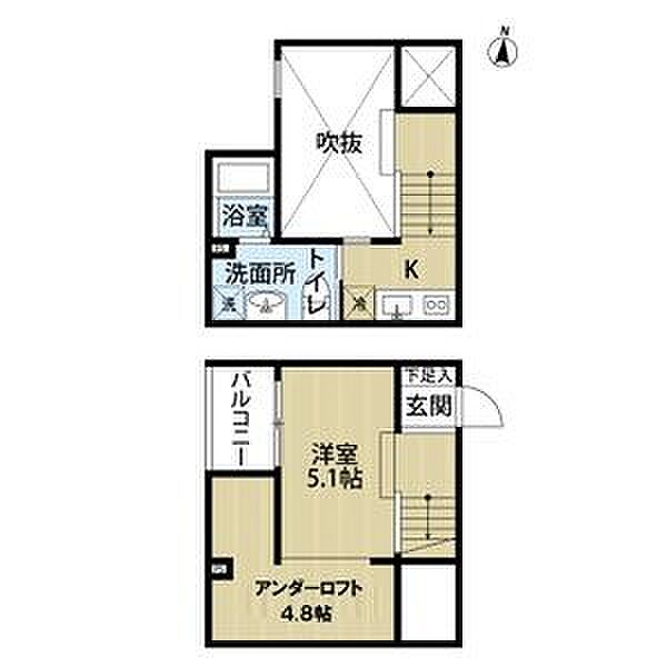 タウリス 203｜愛知県名古屋市中村区北畑町２丁目(賃貸アパート1R・2階・22.34㎡)の写真 その2