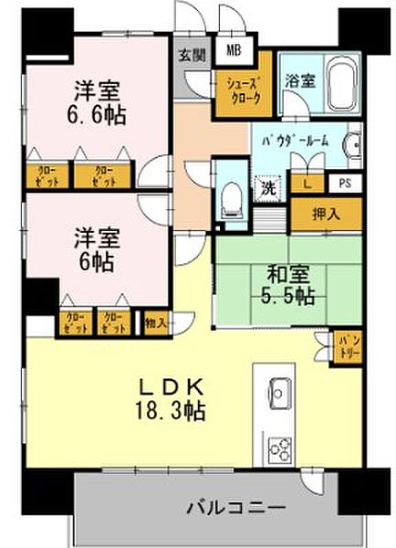 ロイヤルパークスＥＲささしま　EAST 1026｜愛知県名古屋市中村区平池町４丁目(賃貸マンション3LDK・10階・84.71㎡)の写真 その2