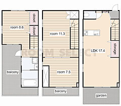 セルテス5 102 ｜ 愛知県名古屋市西区香呑町２丁目（賃貸マンション3LDK・1階・98.50㎡） その2