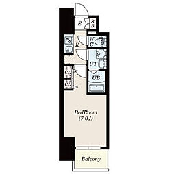 S-RESIDENCE金山三丁目 9階1Kの間取り