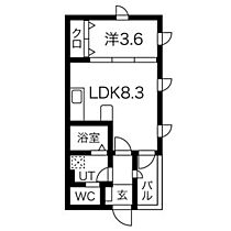 Caldo道徳公園　a 102 ｜ 愛知県名古屋市南区道徳新町７丁目（賃貸アパート1LDK・1階・30.10㎡） その2