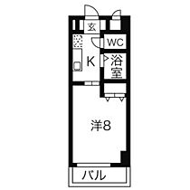 びいV堀田 502 ｜ 愛知県名古屋市瑞穂区惣作町２丁目（賃貸マンション1K・5階・24.88㎡） その2