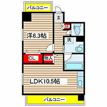 ファインコート 801 ｜ 愛知県名古屋市中川区尾頭橋３丁目（賃貸マンション1LDK・8階・42.23㎡） その2