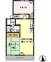 サンフラワー　B棟 203 ｜ 愛知県名古屋市中川区かの里１丁目（賃貸アパート1LDK・2階・51.08㎡） その2