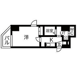 千代田2丁目 12階1Kの間取り