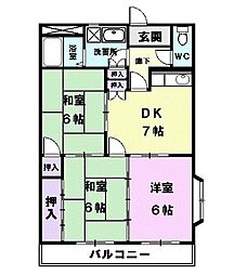 間取図画像 3DK