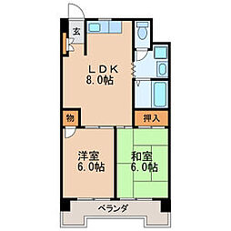 丸の内カジウラ 2LDKの間取図画像
