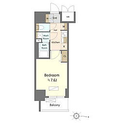 SHOKEN Residence名古屋 太閤通 1Kの間取図画像