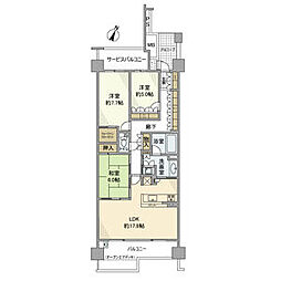 プラウド東山公園 413 4階3LDKの間取り