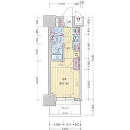 プレサンス太閤通駅前デュプル 1104 11階1Kの間取り