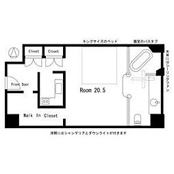 プリンセス姫ラグジュアリースイート 4階1Kの間取り