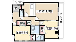 間取図画像 2LDK
