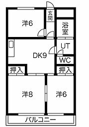 間取図画像 3DK