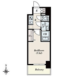 S-RESIDENCE尾頭橋 1Kの間取図画像