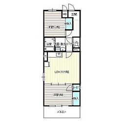 ソレアード2 2LDKの間取図画像