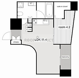 Chateau&Hotel名駅南2nd 9階1LDKの間取り