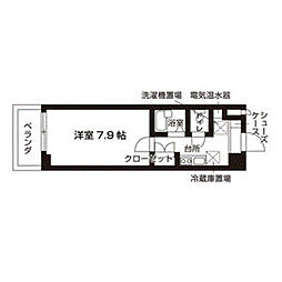 アル・ソーレ上前津 7階1Kの間取り